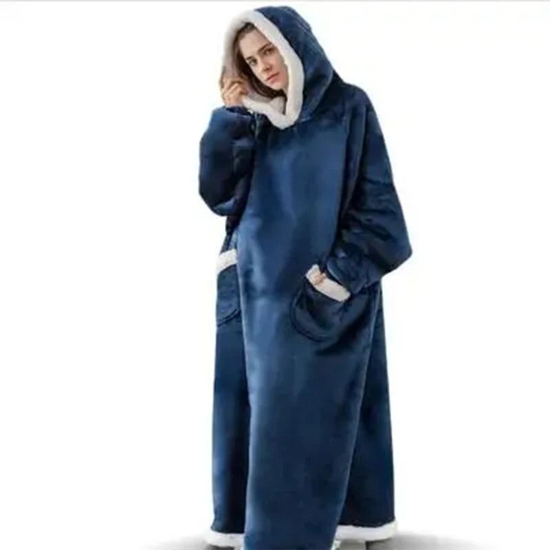 Premium XXL Kapuzen- Deckenhoodie, Navy blau / Minikauf.ch