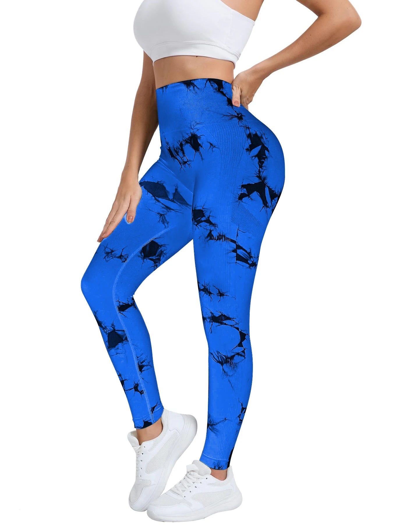 Batikmuster Stretch Fitness Leggins / Minikauf.ch