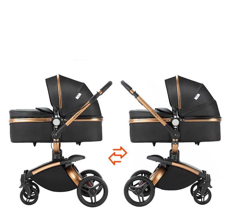 Kinderwagen mit 360° Drehung & Babyschale – Luxus Buggy für Neugeborene / Minikauf.ch
