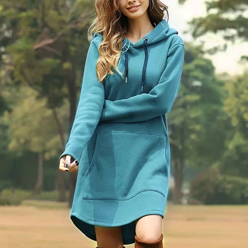 Sweatshirt Delux, Stylischer Hoodie, blau / Minikauf.ch