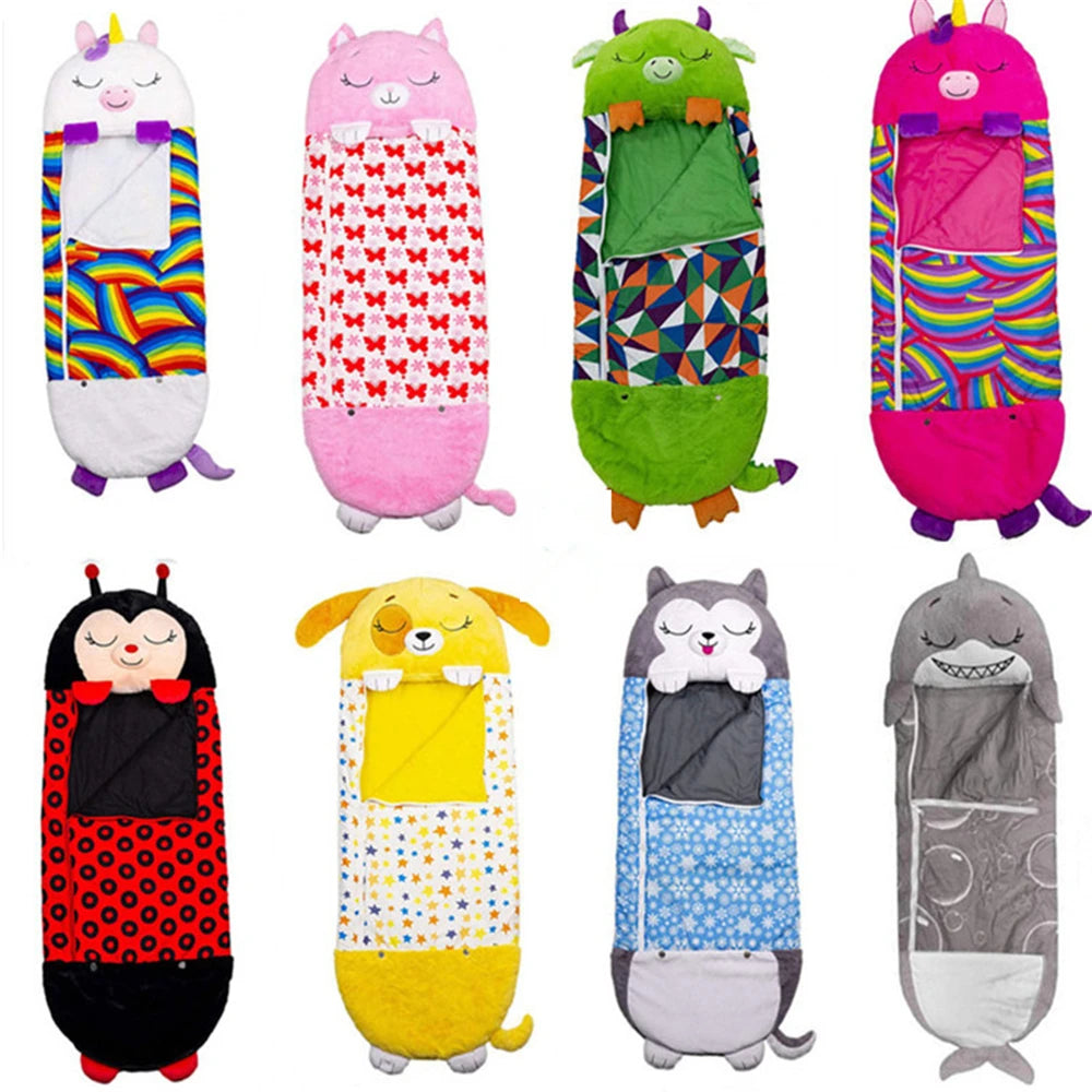 Cartoon Kinderschlafsack mit Plüschkissen / Minikauf.ch