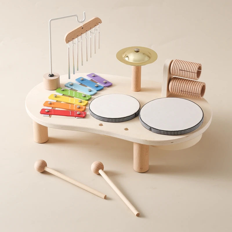 Montessori Musikspielzeug aus Holz – Xylophon & Percussion Set für Kinder / Minikauf.ch