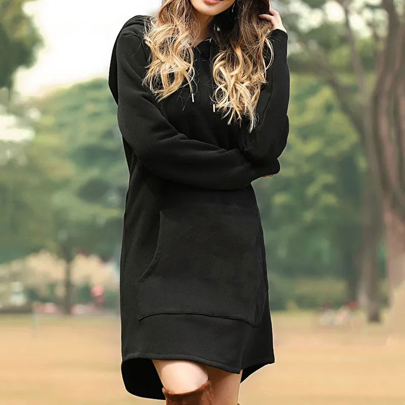 Sweatshirt Delux, Stylischer Hoodie, schwarz / Minikauf.ch
