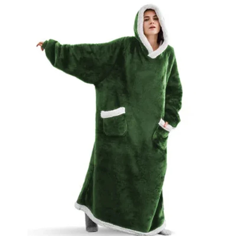 Premium XXL Kapuzen- Deckenhoodie, dunkelgrün / Minikauf.ch