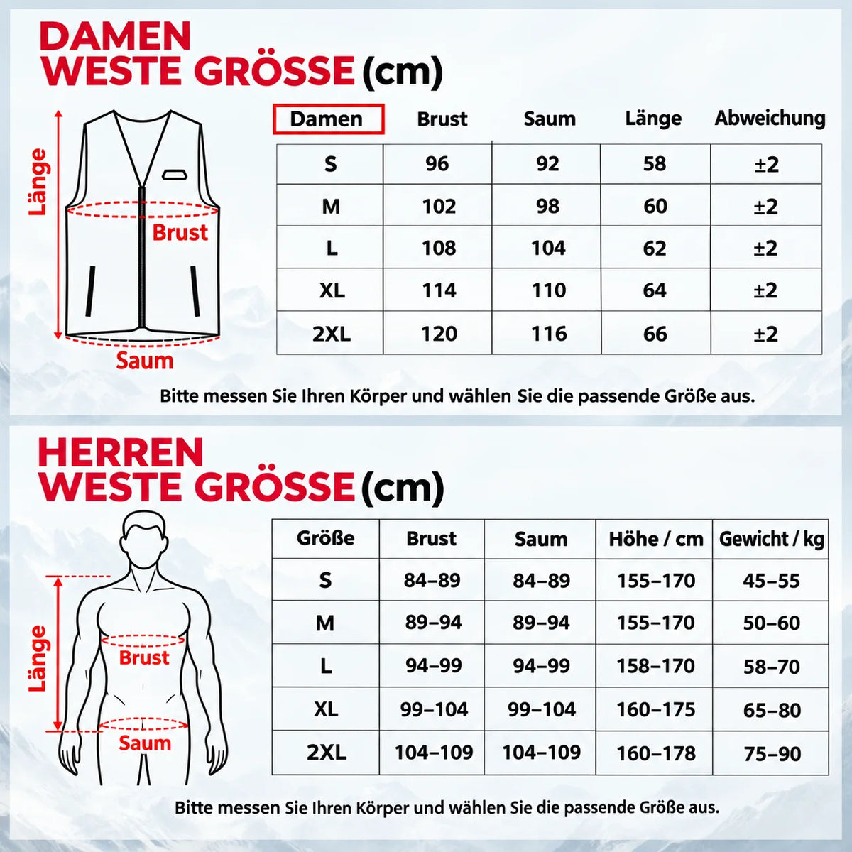 USB Heizweste Damen & Herren – 3 Heizstufen / Minikauf.ch