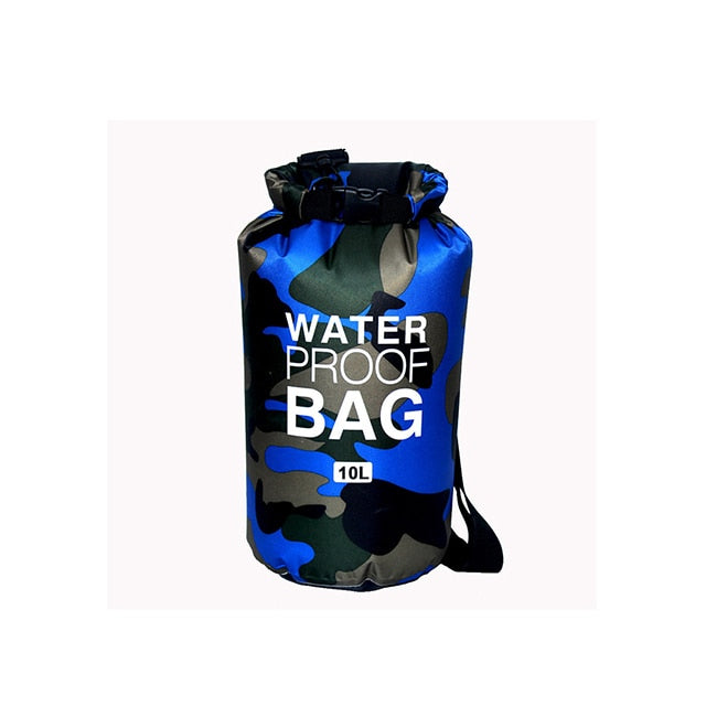 2-30 Liter Wassersack Tasche zum Bootfahren, Rafting, Kajak, Angeln, Schwimmen, Camping, Jagen, Kanu, Bergsteigen, blau 10 Liter / Minikauf.ch