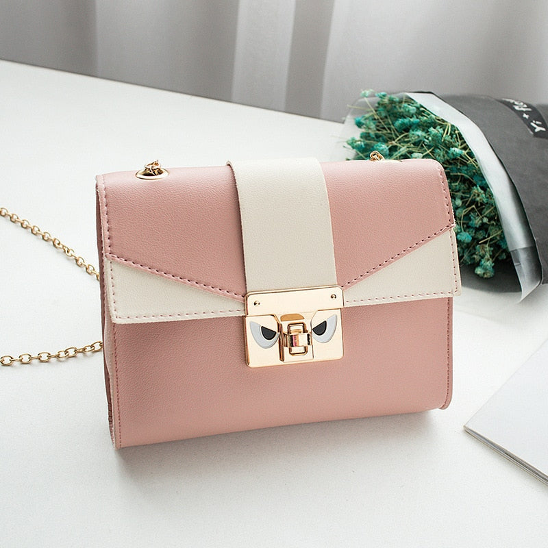 Kleine Quadratische Schultertasche, pink / Minikauf.ch
