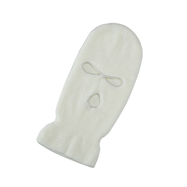 Vollkopf Gesichtsmaske 2/3 Loch, weiss / Minikauf.ch