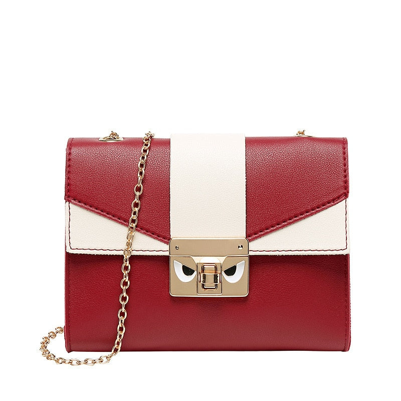 Kleine Quadratische Schultertasche, rot / Minikauf.ch