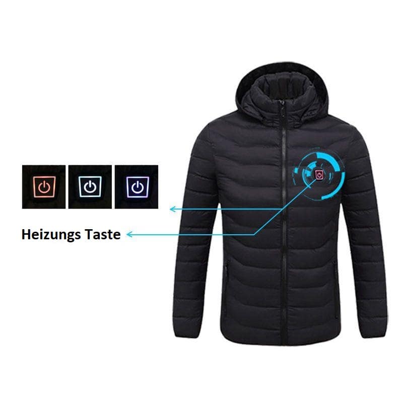 USB Heizjacke mit Kapuze, Schwarz / Minikauf.ch