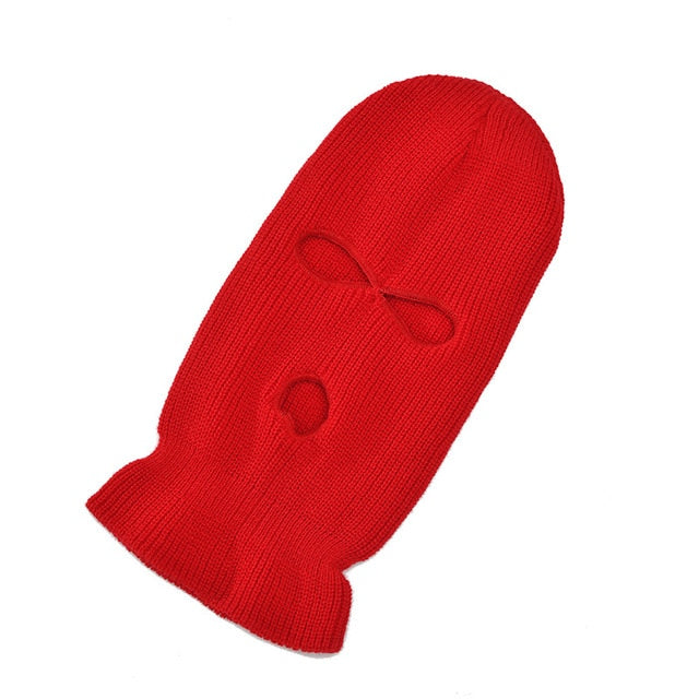 Vollkopf Gesichtsmaske 2/3 Loch, rot / Minikauf.ch