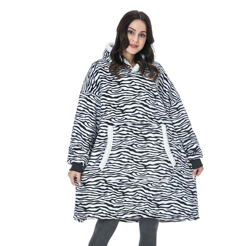 Eskimo Decken-Hoodie mit Kapuze, Zebra / Minikauf.ch