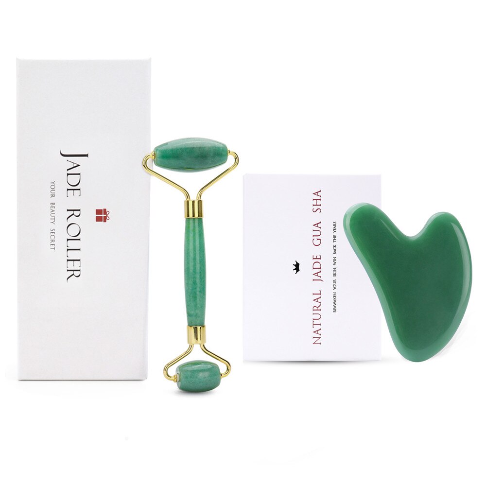 Jade Roller Set aus Rosenquarz, grün kaufen im Schweizer Shop / Minikauf.ch