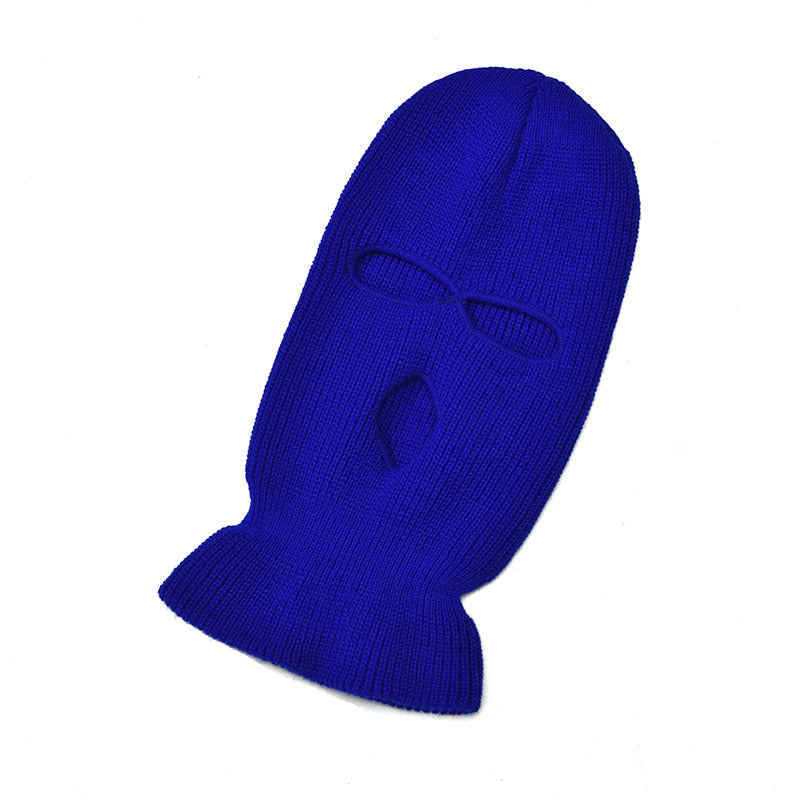 Vollkopf Gesichtsmaske 2/3 Loch, blau / Minikauf.ch