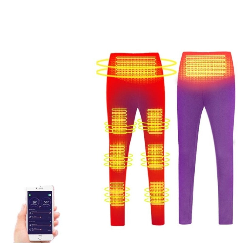 USB beheizte Thermobekleidung, 8 Heizzonen Hosen, Pink, Winter / Minikauf.ch