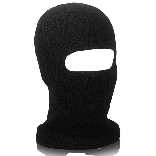 Vollkopf Gesichtsmaske 2/3 Loch, schwarz / Minikauf.ch