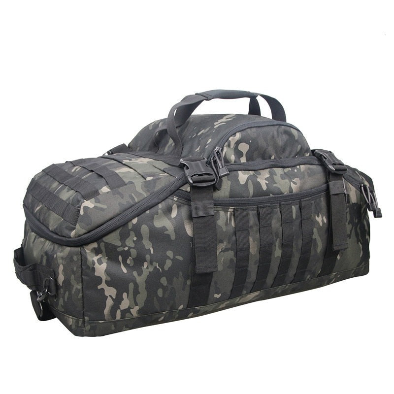 40L - 80L Wasserdichte Sport- Reisetasche, 60 Liter Schwarz Militär / Minikauf.ch
