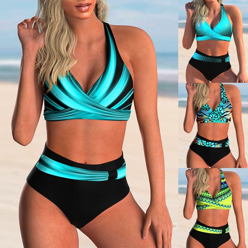 Zweiteiler Push Up Bikini "Hawaii" / Minikauf.ch