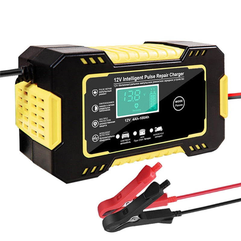 Automatische Autobatterie Ladegerät 12V, Gelb / Minikauf.ch