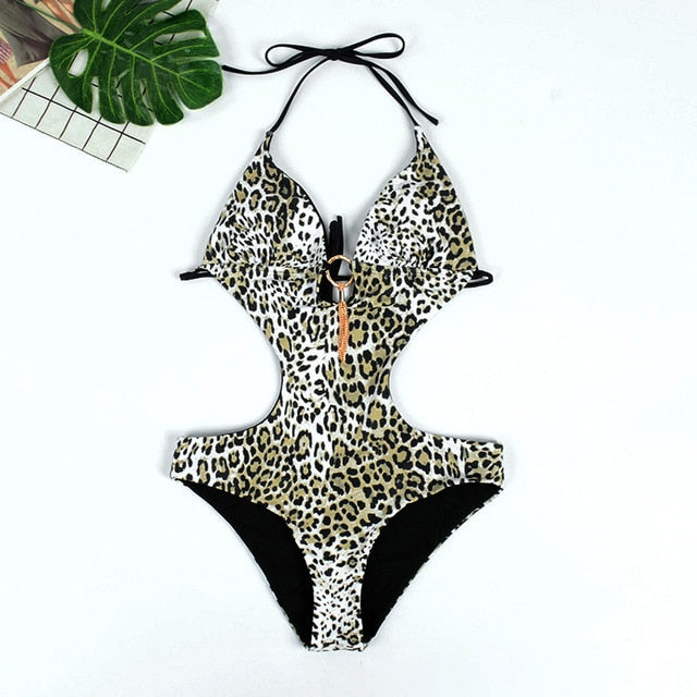 Bikini Einteiler "Oceandream", Leopardenstyle / Minikauf.ch