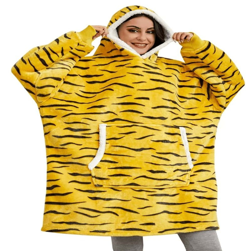 Eskimo Decken-Hoodie mit Kapuze, Tiger / Minikauf.ch