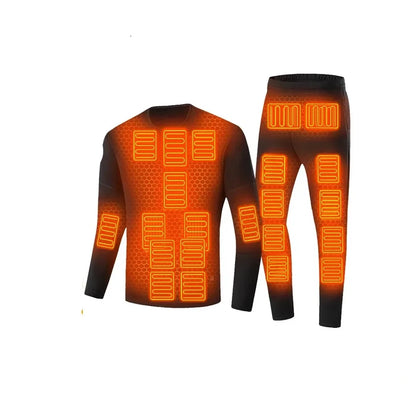 Beheizbare USB Thermounterwäsche Anzug, Herren 22 Zonen schwarz / Minikauf.ch