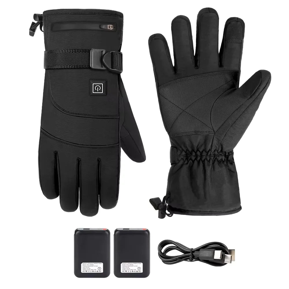 Beheizbare Handschuhe mit 2 Batterien / Minikauf.ch