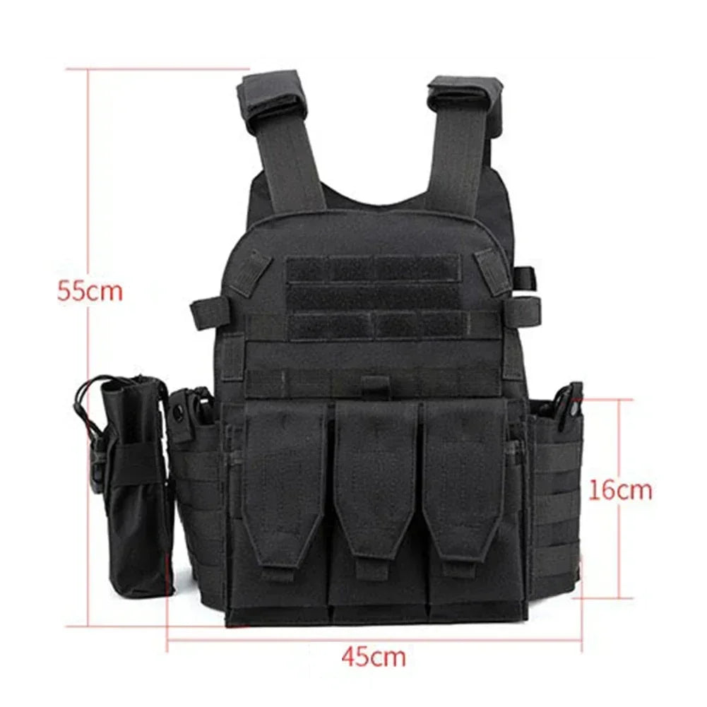 Einstellbare Paintball Weste mit Taschen, Grössenangaben / Minikauf.ch