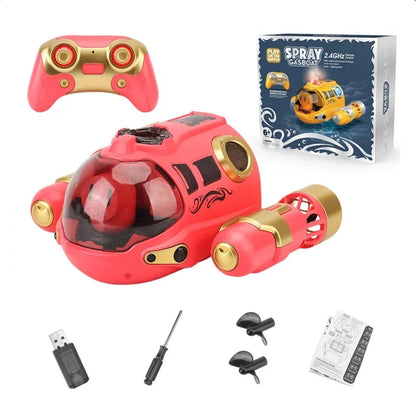 Ferngesteuertes RC Sprühboot, rot / Minikauf.ch