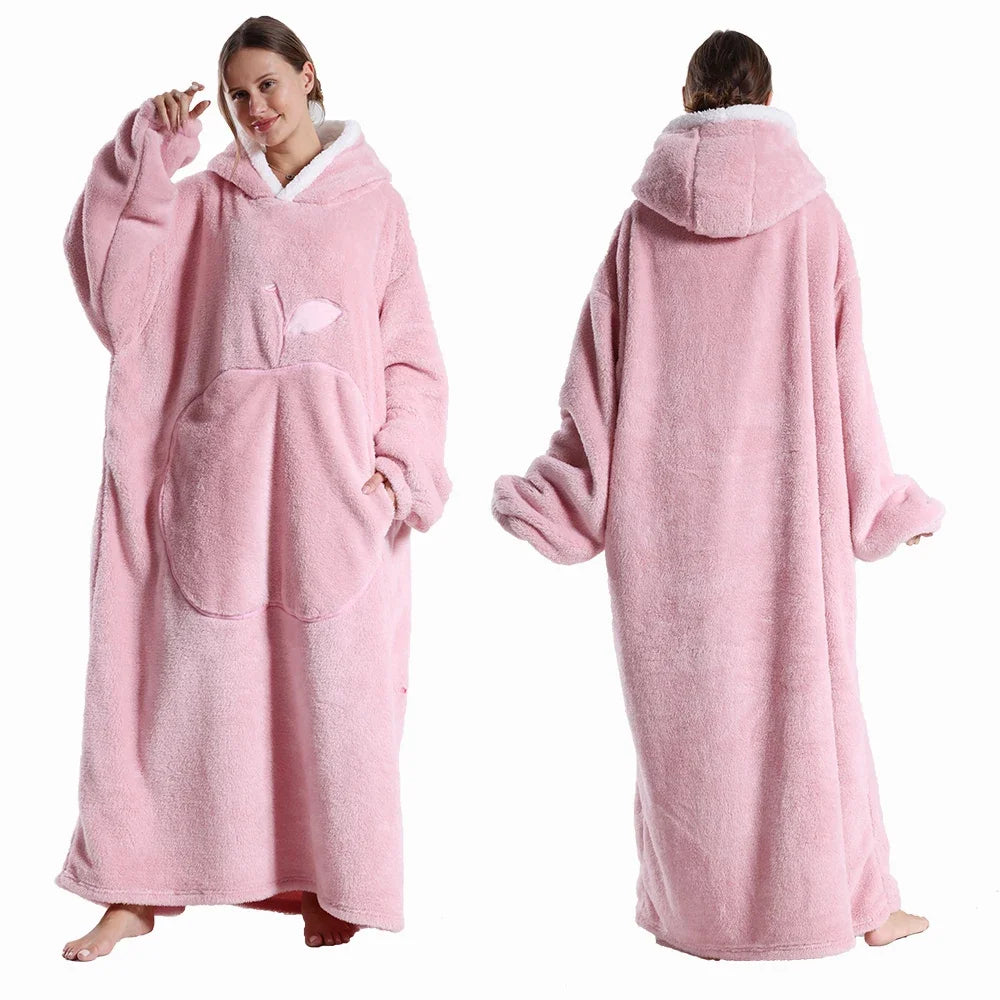 Flauschiger Plüsch Kapuzenpullover, Pink / Minikauf.ch