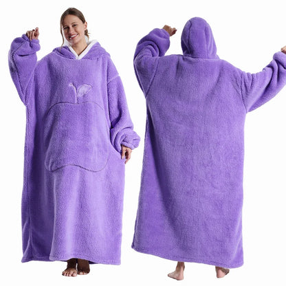 Flauschiger Plüsch Kapuzenpullover, Lila / Minikauf.ch