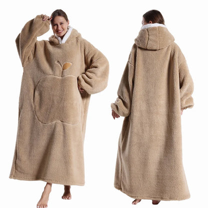 Flauschiger Plüsch Kapuzenpullover, Braun / Minikauf.ch