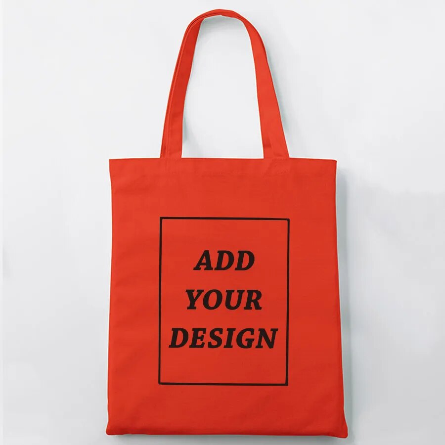 Personalisierte Tasche mit individuellem Textdruck oder Foto, orange / Minikauf.ch