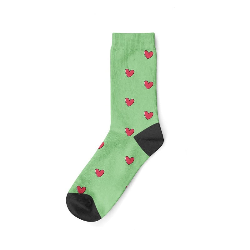 Personalisierte Socken mit Foto, Herz grün / Minikauf.ch