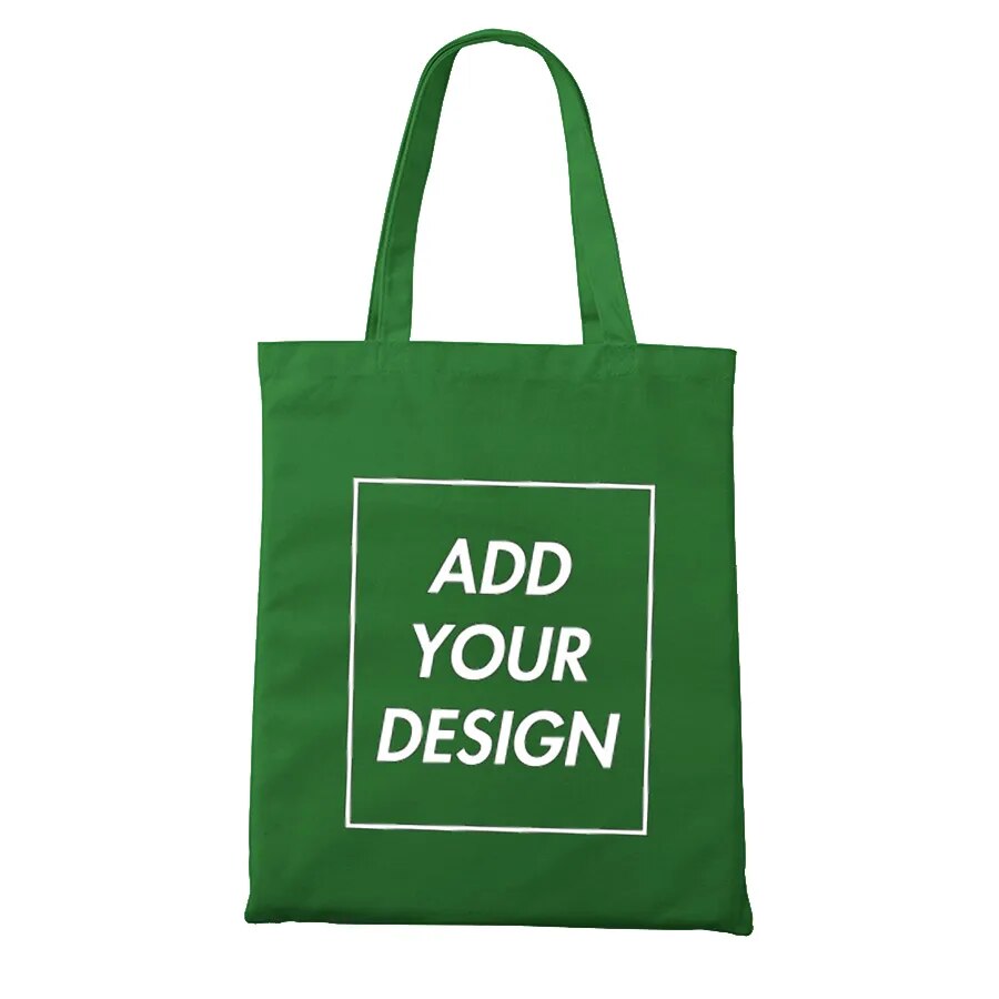 Personalisierte Tasche mit individuellem Textdruck oder Foto, grün / Minikauf.ch