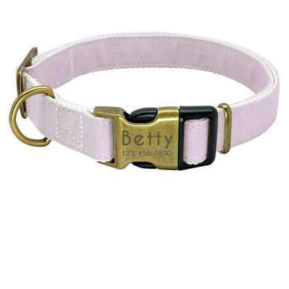 Personalisiertes Nylon Hundehalsband, grau / Minikauf.ch