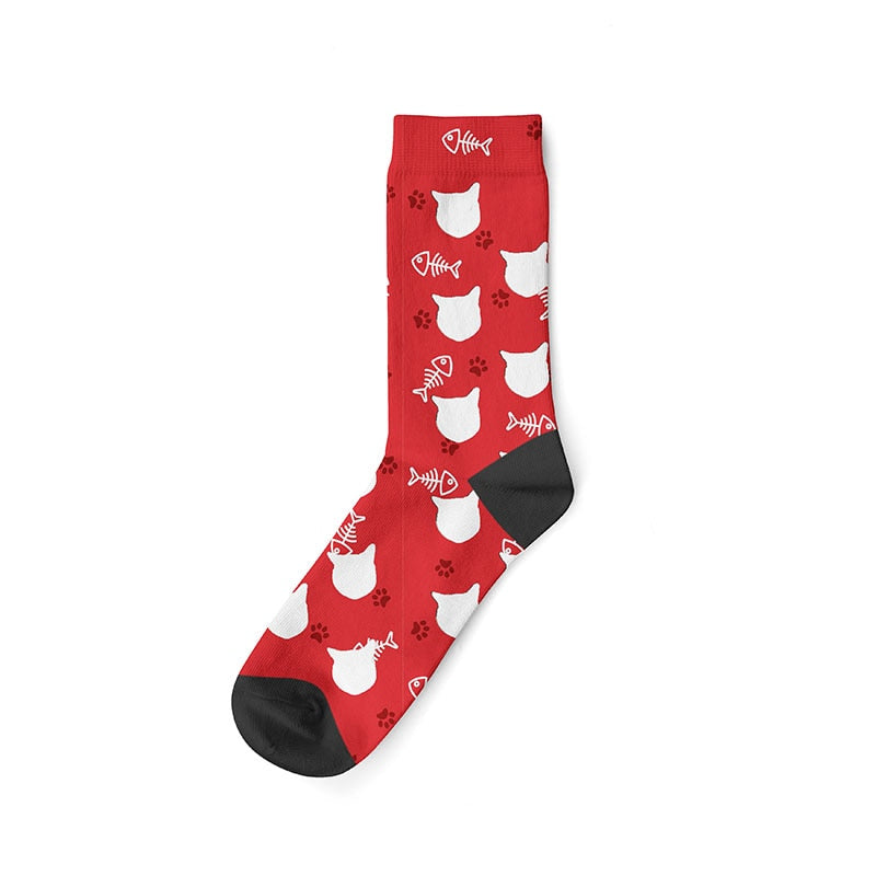 Personalisierte Socken mit Foto, Katze rot / Minikauf.ch