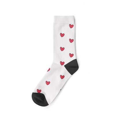 Personalisierte Socken mit Foto, Herz weiss / Minikauf.ch