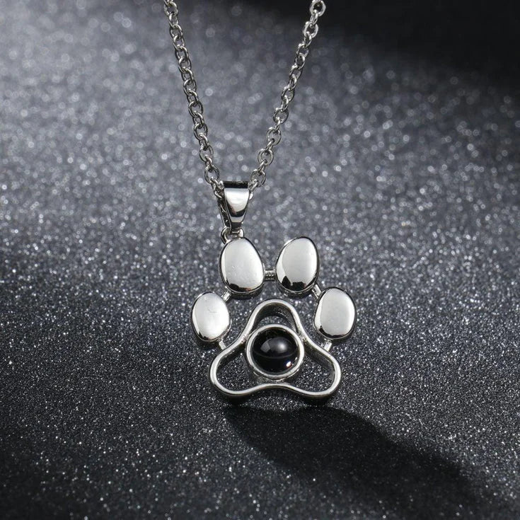 Pet Paw Necklace with Photo