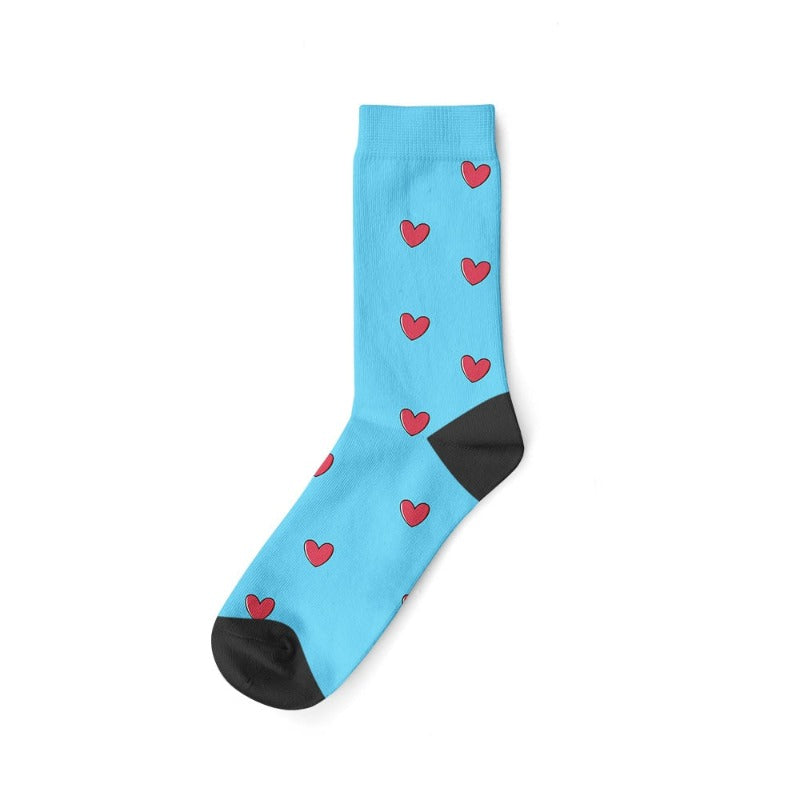 Personalisierte Socken mit Foto, Herz blau / Minikauf.ch