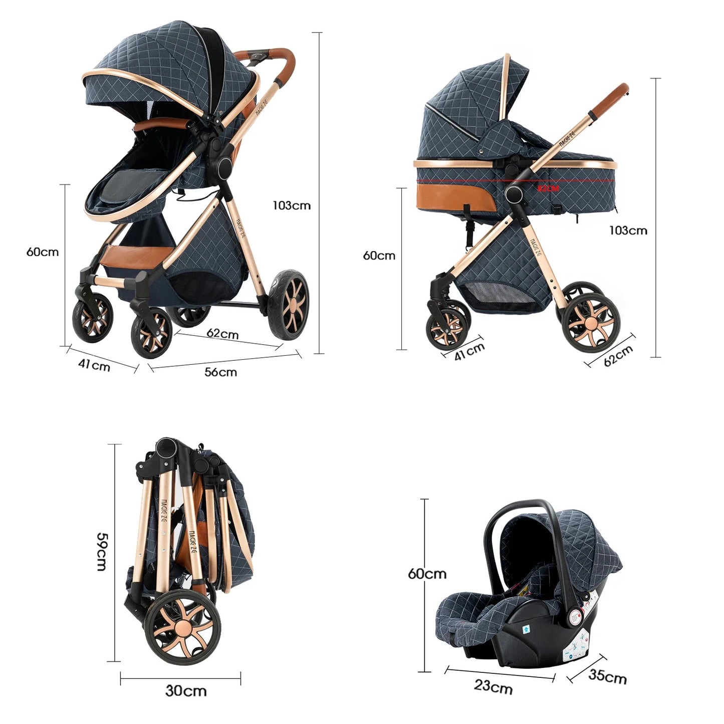Kinderwagen mit Babyschale