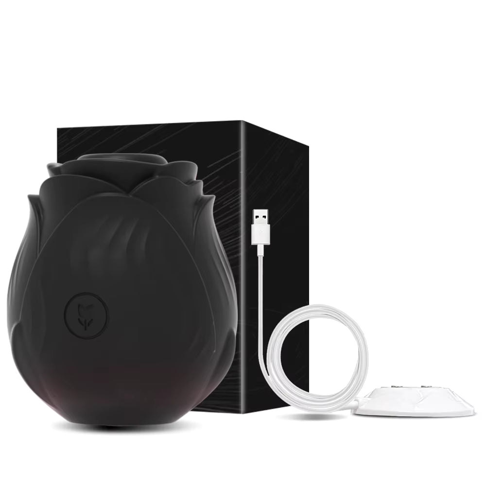 Klitoris & G-Punkt Vibrator mit Saug- & Vibrationsfunktion, Schwarz / Minikauf.ch