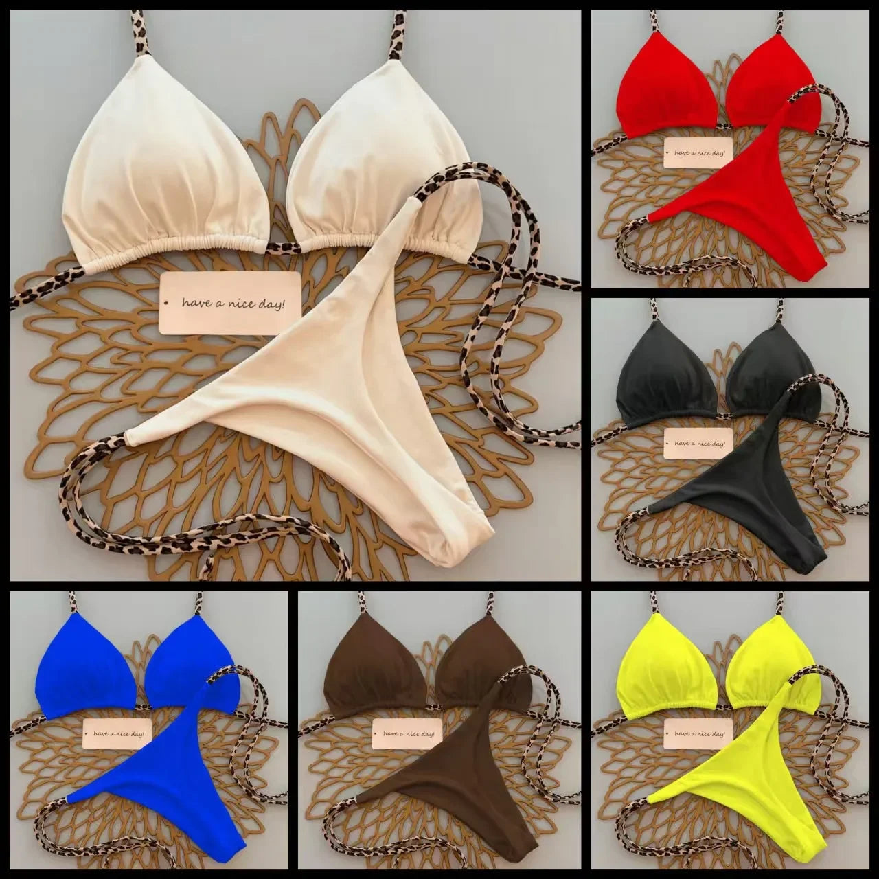 Leoparden Bikini für Damen / Minikauf.ch