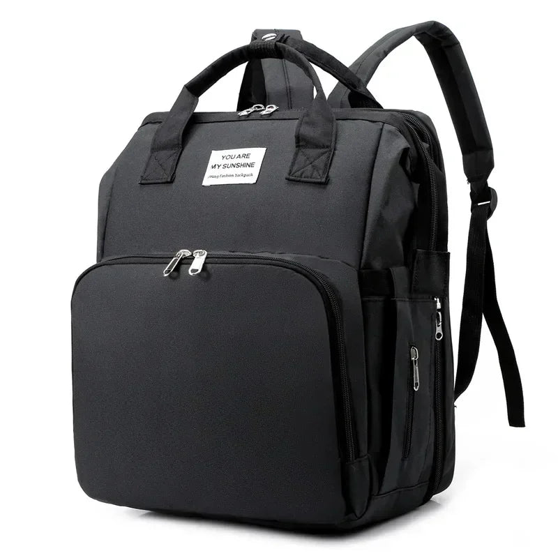 Mama-Rucksack mit Wickelstation, Schwarz / Minikauf.ch