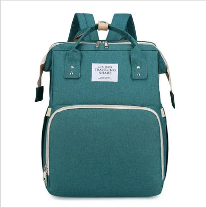 Mama-Rucksack mit Wickelstation, Grün / Minikauf.ch