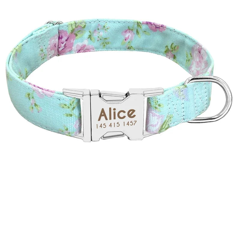 Personalisiertes Nylon Hundehalsband, Grün / Minikauf.ch