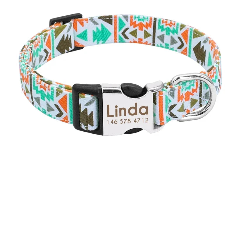 Personalisiertes Nylon Hundehalsband, Orange / Minikauf.ch
