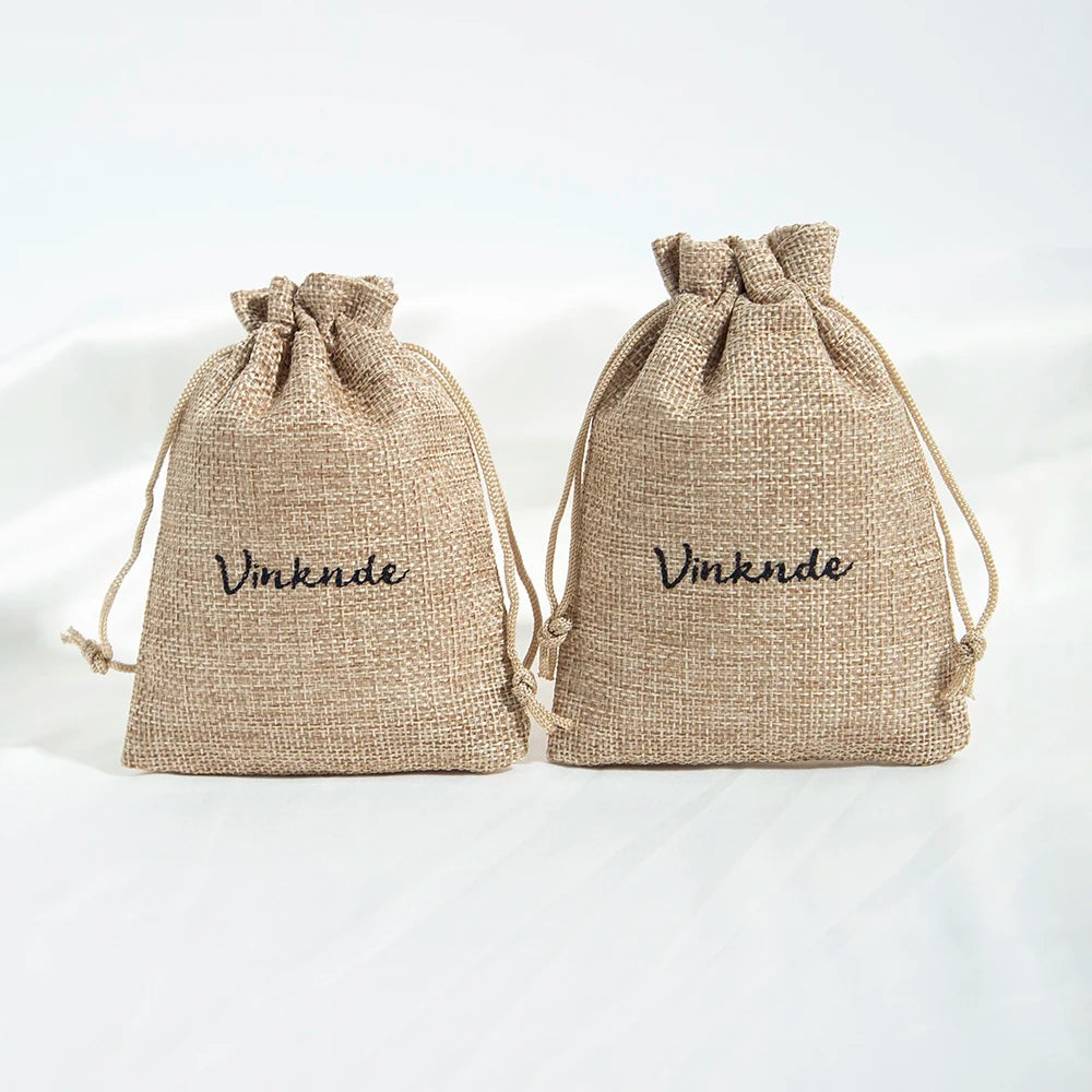 100 Stück Jute Geschenkbeutel mit Logo personalisierbar / Minikauf.ch