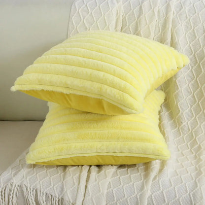 Quadratischer Kissenbezug aus Kunstfell / Minikauf.ch