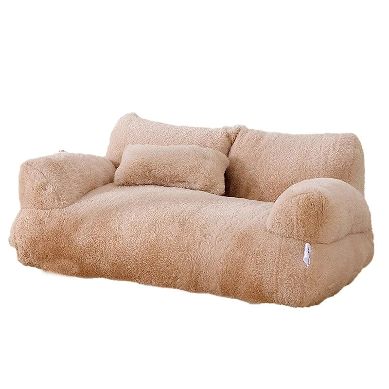 Plüschbett Katzensofa, Khaki / Minikauf.ch